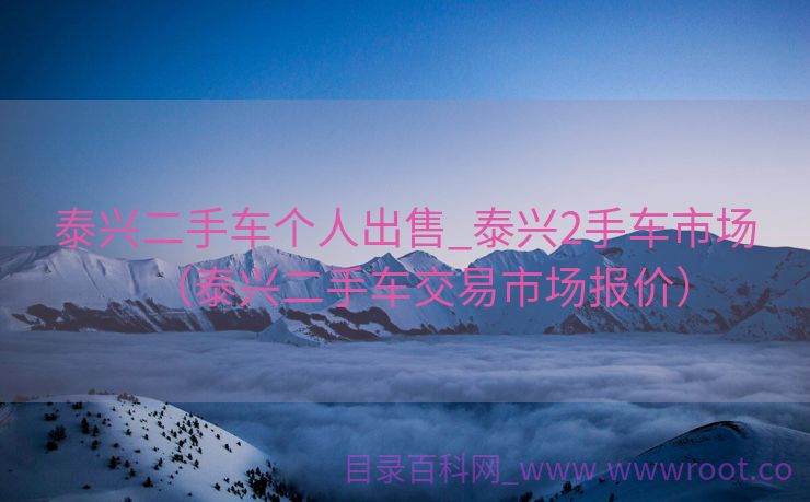 泰兴二手车个人出售_泰兴2手车市场（泰兴二手车交易市场报价）