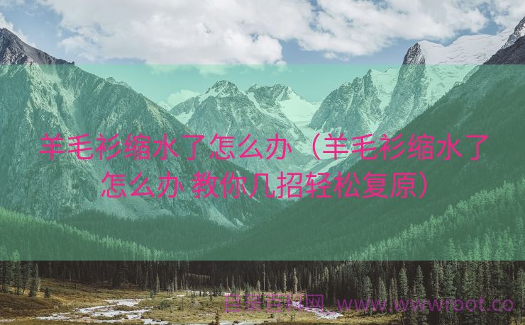 羊毛衫缩水了怎么办（羊毛衫缩水了怎么办 教你几招轻松复原）