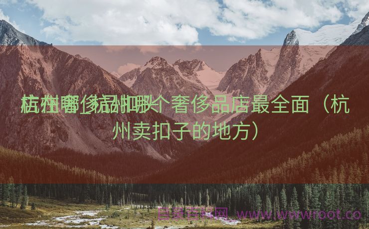 杭州奢侈品扣头
店在哪_杭州哪个奢侈品店最全面（杭州卖扣子的地方）
