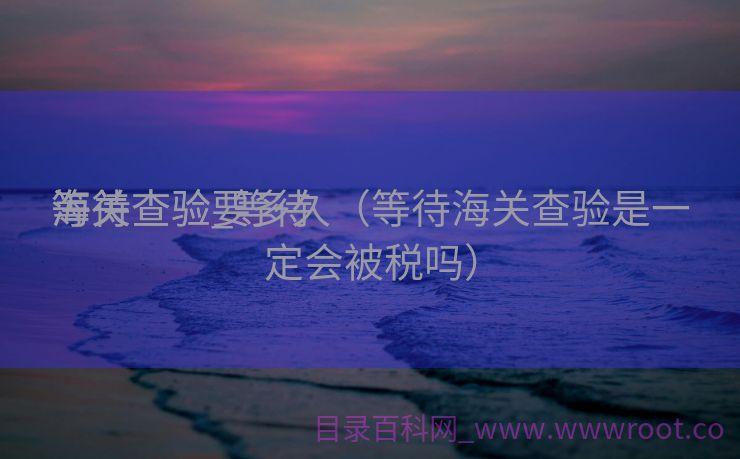 等待


海关查验_等待


海关查验要多久（等待海关查验是一定会被税吗）