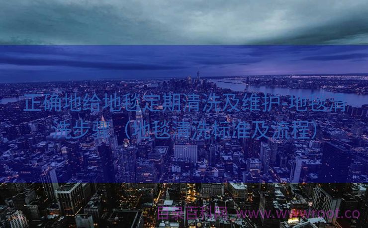 正确地给地毯定期清洗及维护-地毯清洗步骤（地毯清洗标准及流程）