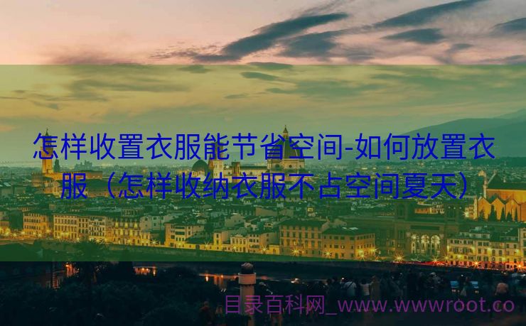 怎样收置衣服能节省空间-如何放置衣服（怎样收纳衣服不占空间夏天）