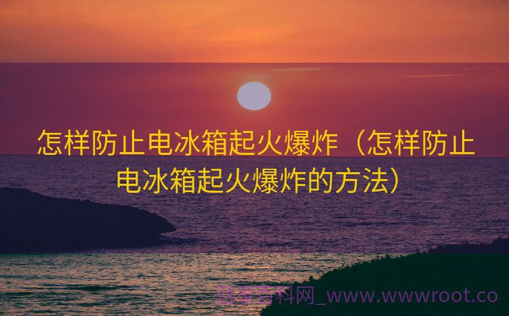 怎样防止电冰箱起火爆炸（怎样防止电冰箱起火爆炸的方法）