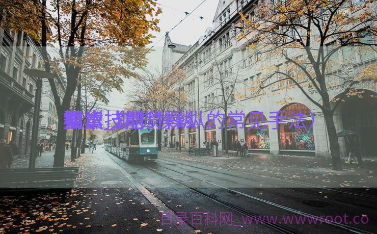 期货技能
要点_期货操纵
根本
知识（期货操纵的常见手法）