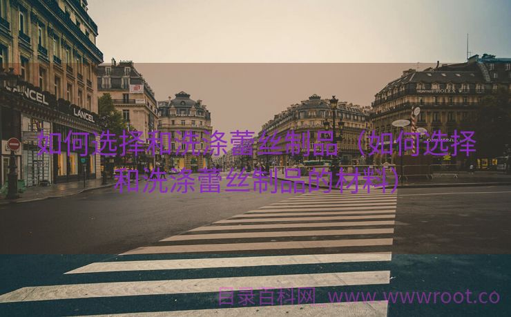 如何选择和洗涤蕾丝制品（如何选择和洗涤蕾丝制品的材料）