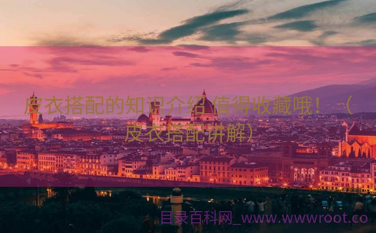 皮衣搭配的知识介绍 值得收藏哦！（皮衣搭配讲解）