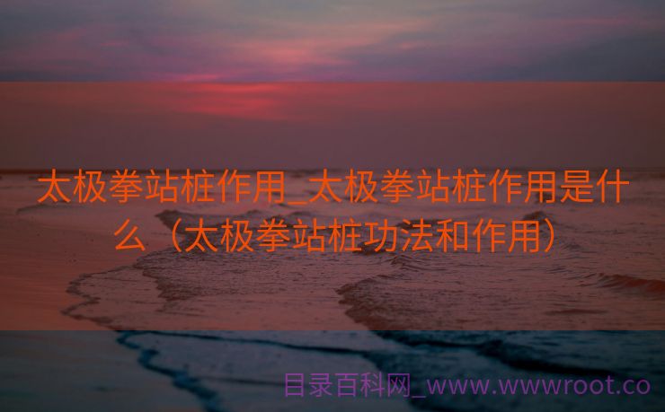 太极拳站桩作用_太极拳站桩作用是什么（太极拳站桩功法和作用）