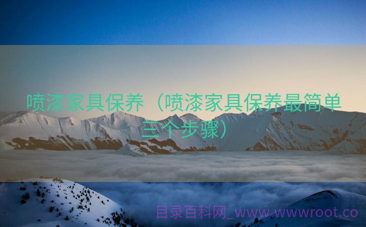 喷漆家具保养（喷漆家具保养最简单三个步骤）