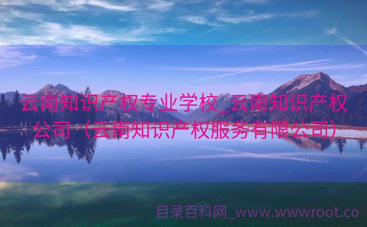 云南知识产权专业学校_云南知识产权公司（云南知识产权服务有限公司）