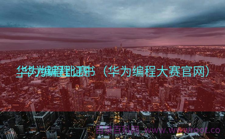 华为编程比赛
_华为编程证书（华为编程大赛官网）