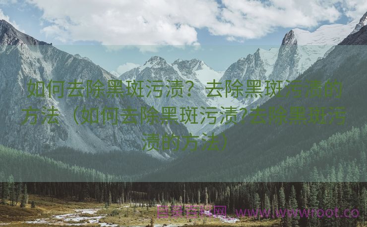 如何去除黑斑污渍？去除黑斑污渍的方法（如何去除黑斑污渍?去除黑斑污渍的方法）
